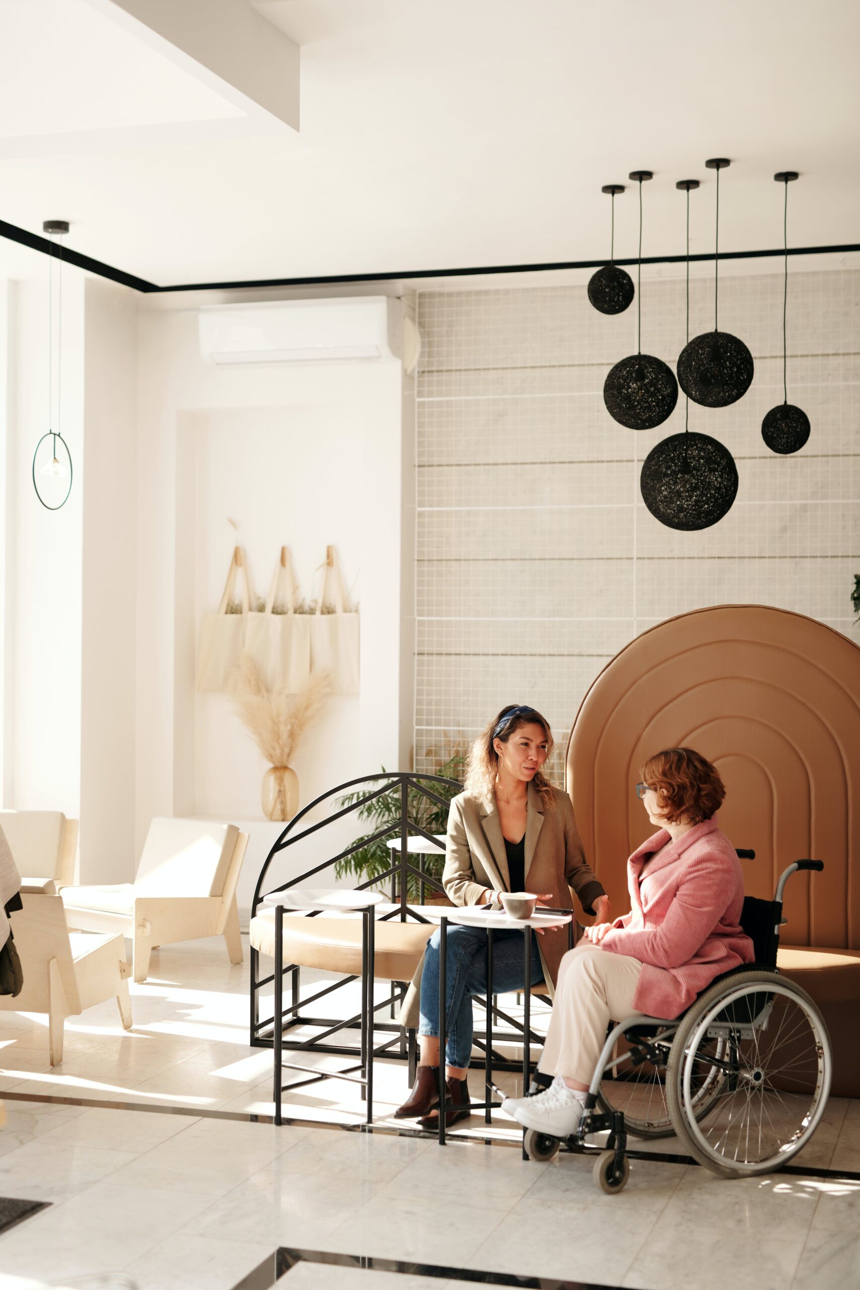 Woman Meeting with Client